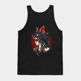 Traditonal Sugur skull girl Tank Top